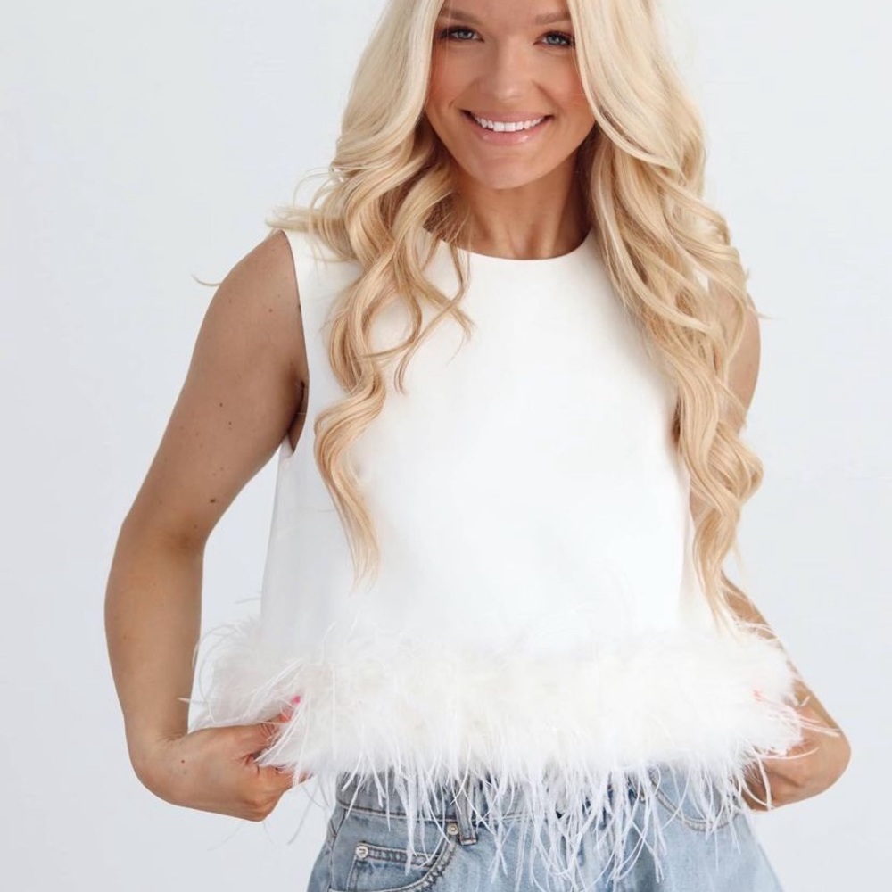 White feather top